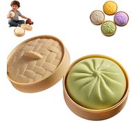 Giant Dumpling Squishy, Giant Squishy Dumpling, Giants Mystery Dumplings Squishys, Mega Rainbow Dumplings, Large Stress Relief Sensory Ball - for Adults & Kids (Green)