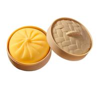 Giant Dumpling Squishy - Jumbo Dumpling Squishy Toy With Steamer Box, Giant GlitterDumpling, Soft Squeeze Decompressions Dough, Rainbow Dumplings Fidget Buns Bao For Kids Adults