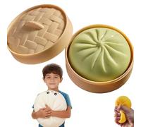 Giant Dumpling Squishy, Jumbo Dumpling Squishy with Steamer Box, Jumbo Dumplings Stress Ball, Large Decompression Squeeze Toys, for Anxiety Relief, for Kids and Adults (Small-C)