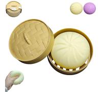 Giant Dumpling Squishy, Large Dumpling Squishy, Mystery Jumbo DumplingSquishy, Cute Anxiety Relief Fidget Toy, Soft Squeeze Decompression Dough (10cm-off-white)