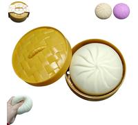 Giant Dumpling Squishy, Large Dumpling Squishy, Mystery Jumbo DumplingSquishy, Cute Anxiety Relief Fidget Toy, Soft Squeeze Decompression Dough (10cm-white)