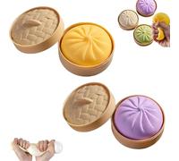 Giant Dumpling Squishy, Mega Rainbow Dumplings, Giant Squishy Dumpling, Large Stress Relief Sensory Ball for Adults & Kid, Soft Squeeze Decompression Dough Fidget Toys (2Pcs-b)