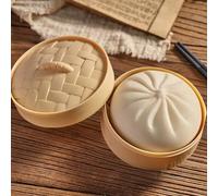 Giant Dumpling Squishy, Mystery Dumpling Squishy, 3.6 Inch Jumbo Dumpling Stress Ball, Rainbow Mystery Squishys Bun, Anxiety Relief Fidget, Soft Squeeze Decompression Dough (White)