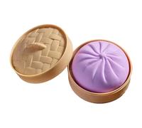 Giant Dumpling Squishy Toy with Steamer Box, Jumbo Soft Squeeze Rainbow Dumplings, Large Stress Relief Sensory Ball for Adults & Kids, Soft Squeeze Decompression Dough