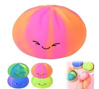 Giant Dumpling Squishy Toy with Steamer Box, Jumbo Stress Relief Sensory Ball, Soft Squeeze Decompression Fidget Toys, Squeeze Dough Ball Stress Relief Hand Toys Colorful for Adults Kids (#4)