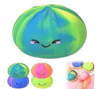 Giant Dumpling Squishy Toy with Steamer Box, Jumbo Stress Relief Sensory Ball, Soft Squeeze Decompression Fidget Toys, Squeeze Dough Ball Stress Relief Hand Toys Colorful for Adults Kids (#1)