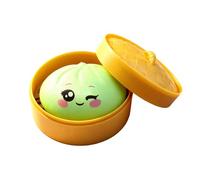 Giant Dumpling Squishy, Ultra Soft Dough Texture, 8.5x6cm, Dumplings Toy with Steamer Box, Dough Fidget Toys, Fun Food Inspired Shape, for Adults, Kids