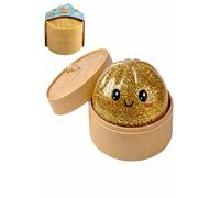Giant Dumpling Squishy with Steamer Box, Slow-Rebound Fidget Toy 3.94in，Gold
