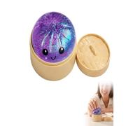 Giant Dumpling Squishy with Steamer Box, Slow-Rebound Fidget Toy 3.94in，Pueple