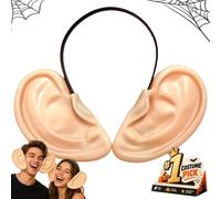 Giant Ears Listening Headband Oversized Funny Halloween Prop | Soft Rubber Adjustable Removable Jumbo Fake Accessory Lightweight for Adult Party Cosplay Stage Performance