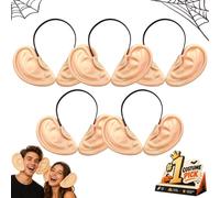 Giant Ears Listening Headband Oversized Funny Halloween Prop | Soft Rubber Adjustable Removable Jumbo Fake Accessory Lightweight for Adult Party Cosplay Stage Performance