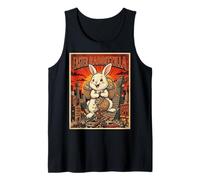 Giant Easter Rabbit City Destruction Retro Art Tank Top