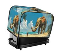 Giant Elephant Beach Toaster Cover 2 Slice Kitchen Small Appliance Covers With Pockets Dust And Fingerprint Protectio