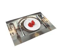 Giant encrypted vault pattern Customizable Placemats Set of 4 - Unique Table Mats for Dining Table Decor, Heat Resistant and Washable, Perfect for Spring and Easter