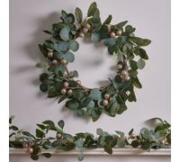 Giant Eucalyptus Door Wreath Spring Wreath 55Cm With Garland 2M