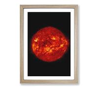 Giant Filament on The Sun Painting Framed Print | A2 Oak Framed Wall Art | Ready to Hang | Modern Historical Picture | Living Room Bedroom Lounge Office