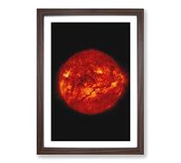 Giant Filament on The Sun Painting Framed Print | A2 Walnut Framed Wall Art | Ready to Hang | Modern Historical Picture | Living Room Bedroom Lounge Office
