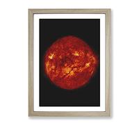 Giant Filament On The Sun Painting Modern Framed Print | A2 Oak Framed Wall Art | Ready to Hang | Modern Historical Picture | Living Room Bedroom Lounge Office