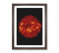 Giant Filament On The Sun Painting Modern Framed Print | A3 Walnut Framed Wall Art | Ready to Hang | Modern Historical Picture | Living Room Bedroom Lounge Office