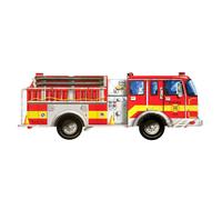 Giant Fire Truck Floor Puzzle | Jumbo Puzzle for Kids | 3 years+ | Gift for Boy or Girl, Black and White