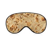 Giant Flour Tortilla Taco Sleep Masks Eye Cover Blackout with Adjustable Elastic Strap Night Blindfold for Women Men Yoga Travel Nap
