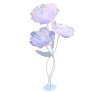 Giant Flowers for Decoration, 1Set Large Gauze Artificial Flower with Flexible Stems & Base, Handmade Giant Flower for Wedding Reception, Birthday Party, Photographic Props (Purple)