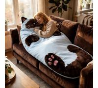 Giant Fluffy Plush Cat Sleeping Bag,cute for Humans, Cozy Warm Blanket Bags,Envelope Design, for Camping & Sleepovers, Machine Washable(B)