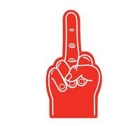 Giant Foam Finger 17 Inch- Protest Foam Hand Middle Finger for All Occasions - Cheerleading for Sports Exciting Vibrant Colors use as Celebration Pom Poms for Athletics Local Sport Events Games (Red)