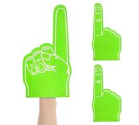 Giant Foam Finger 18 Inch Number 1 Foam Hand Cheerleading Fingers for Sports Cheer School Sport Games Party Supplies 3Pcs Green Finger #1