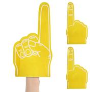 Giant Foam Finger 18 Inch Number 1 Foam Hand Cheerleading Foam Fingers Form Fingers #1 Foam Ring Finger Foam Hand for Sports Cheer School Sport Games Party Supplies 3Pcs Yellow