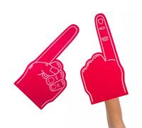 Giant Foam Finger, Gladiators Foam Finger, 18 Inch Single Finger Cheer Gloves, Sports Fan Foam Finger, Blank Foam Hand, We're Number 1 Foam Hand, Pointing Finger, Cheerleading Props for Sports