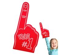 Giant Foam Finger - Universal Red Foam Hand | 9 X 18 in Cheerleading Sports Fan Spirit Prop, Team Support Finger Sign, Big Hand Stadium Accessories for School Games, Events, Sports Matches,