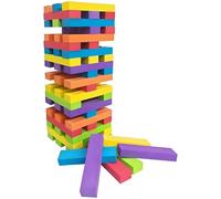Giant Foam Tumble Tower Game - 60 Block Stacking Tumbling Tower for Kids & Adults - Large EVA Foam Blocks Build Up to 1.2m Tall - Indoor & Outdoor Garden Game for Family Fun, Parties Weddings & Events
