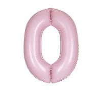 Giant Foil Number 0 Balloon - 86 cm - Matte Baby Pink