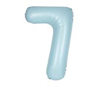 Giant Foil Number 7 Balloon - 86 cm - Matte Baby Blue