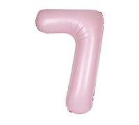 Giant Foil Number 7 Balloon - 86 cm - Matte Baby Pink