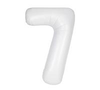Giant Foil Number 7 Balloon - 86 cm - Matte White