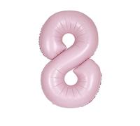 Giant Foil Number 8 Balloon - 86 cm - Matte Baby Pink