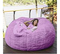 Giant Fur Bean Bag Chair, 5/6/7ft Soft Fluffy Lazy Sofa,Durable Comfortable Oversized Round Chair Beanbag Cover(No Filler)