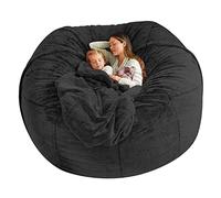 Giant Fur Bean Bag Chair,Big Round Soft Fluffy Faux Fur BeanBag Lazy Sofa Bed Cover for Adult Living Room Furniture(No Stuffed)