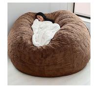 Giant Fur Bean Bag Chair For Adult Living Room Furniture Big Round Soft Fluffy Faux Fur BeanBag Lazy Sofa Bed Cover (No Padding), Multiple Colors To Choose From