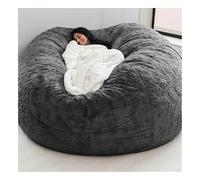 Giant Fur Bean Bag Chair For Adult Living Room Furniture Big Round Soft Fluffy Faux Fur BeanBag Lazy Sofa Bed Cover (No Padding), Multiple Colors To Choose From