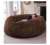 Giant Fur Bean Bag Chair for Adult Living Room Furniture Big Round Soft Fluffy Faux Fur BeanBag (No Padding) Lazy Sofa Bed Cover