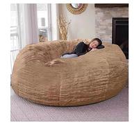 Giant Fur Bean Bag Chair for Adult Living Room Furniture Big Round Soft Fluffy Faux Fur BeanBag (No Padding) Lazy Sofa Bed Cover