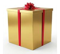 Giant Gift Box 28x28x28in JUMBO Extra Large Gold Cardboard Decorative Box with Lid, Gold Gift Box for Birthday Surprise, Pregnancy Announcement, Gender Reveal, Christmas Presents & Other Celebrations