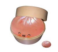 Giant Glitter Dumpling 10x6cm Thermoplastic Rubber Dumpling Squishy Toys With Steamer Box, Squishy Dumplings Toy Giant Mysterys, Bun Stress Ball Giants, Bao Bun Stress Ball, Squeeze Toys Dumplings