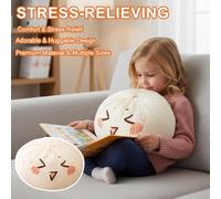 Giant Glitter Dumpling,DumplingPlush Pillow with Cute Features,Jumbo Dumpling Stress Ball,DumplingStuffed Animal,Stuffed Bun Plush,Soft Squeeze Decompression Dough,Sensory Toys with Autism for Kid