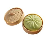 Giant Glitter Dumpling Fidget Toy | Large Mystery Dumpling Box | 5 PC Jumbo Rainbow Dumplings Fidget Toys with Steamer Box | Cute Soft Squeeze Dumplings Stress Relief Toys for Kids & Adults