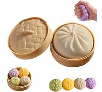 Giant Glitter Dumpling, Giant Dumpling Squishier, Mega Rainbow Dumplings, Cute Anxiety Relief Fidget Toy, Stress Relief Sensory Ball for Adults & Kids, Anxiety Relieves Fidget Toy