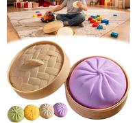 Giant Glitter Dumpling, Giant Dumpling Squishy, Giants Mystery Dumplings Squishys, Large Stress Relief Sensory Bal, Soft Squeeze Decompression Dough, Anxiety Relief Fidget Toy (purple)